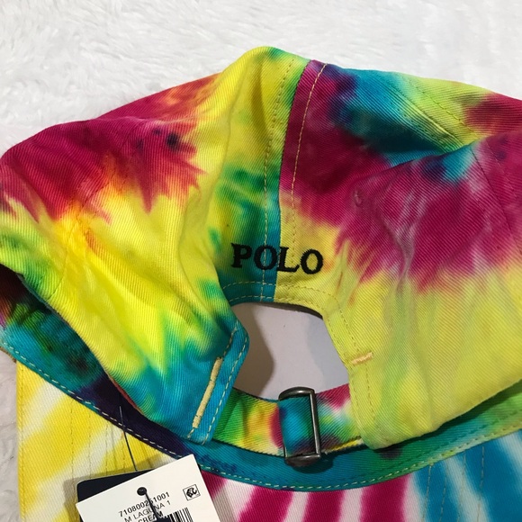 NEW POLO rainbow tie dye baseball cap hat ralph - Picture 7 of 16